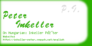 peter inkeller business card